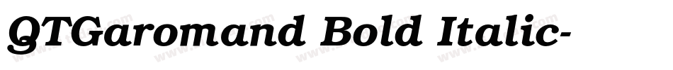 QTGaromand Bold Italic字体转换